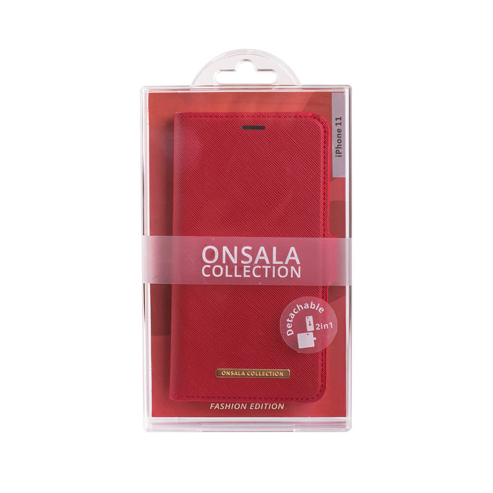 Onsala Onsala Mobilfodral Saffiano Red iPhone 12 Mini