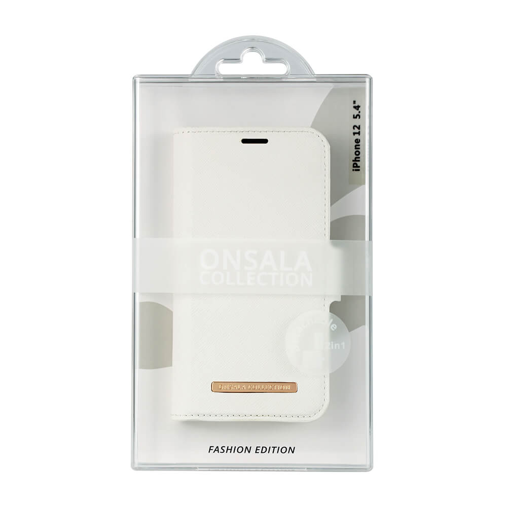 Onsala Onsala Mobilfodral Saffiano White iPhone 12 Mini