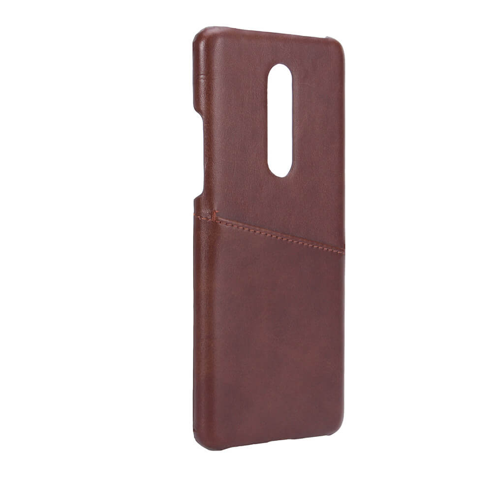 Onsala ONSALA Mobilskal Brun med Kortfack Oneplus 8