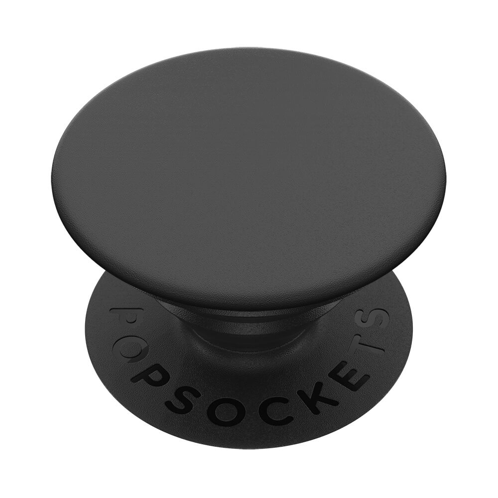 PopSockets POPSOCKETS Black Avtagbart Grip med Ställfunktion