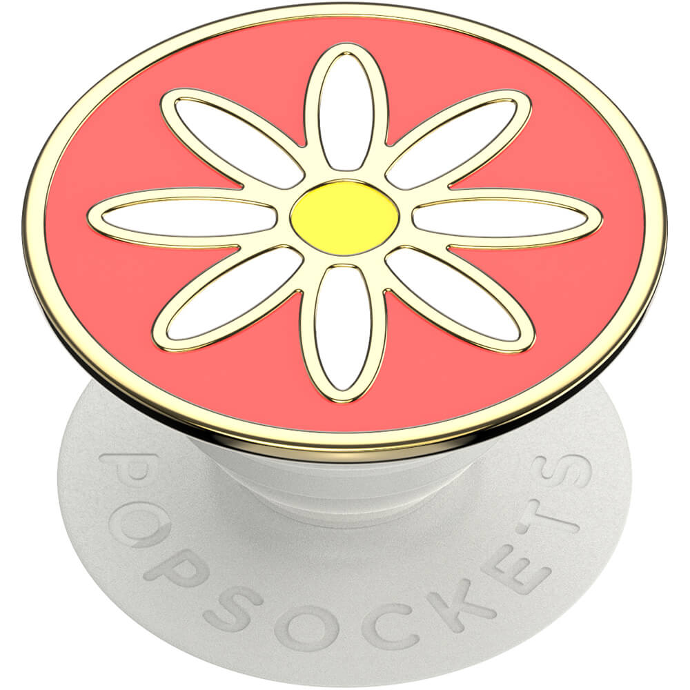 PopSockets POPSOCKETS Enamel Quaint Daisy Coral Avtagbart Grip