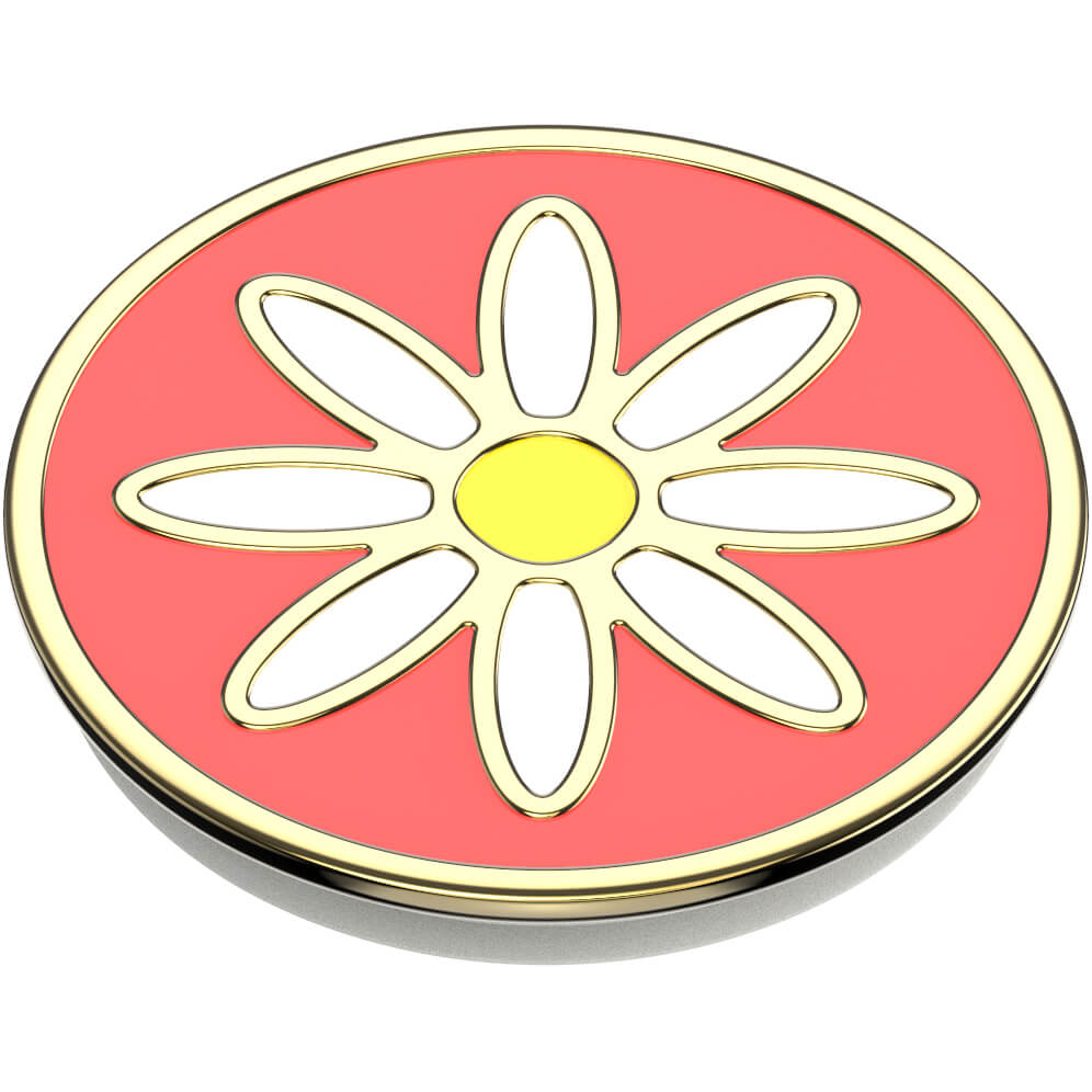 PopSockets POPSOCKETS Enamel Quaint Daisy Coral Avtagbart Grip