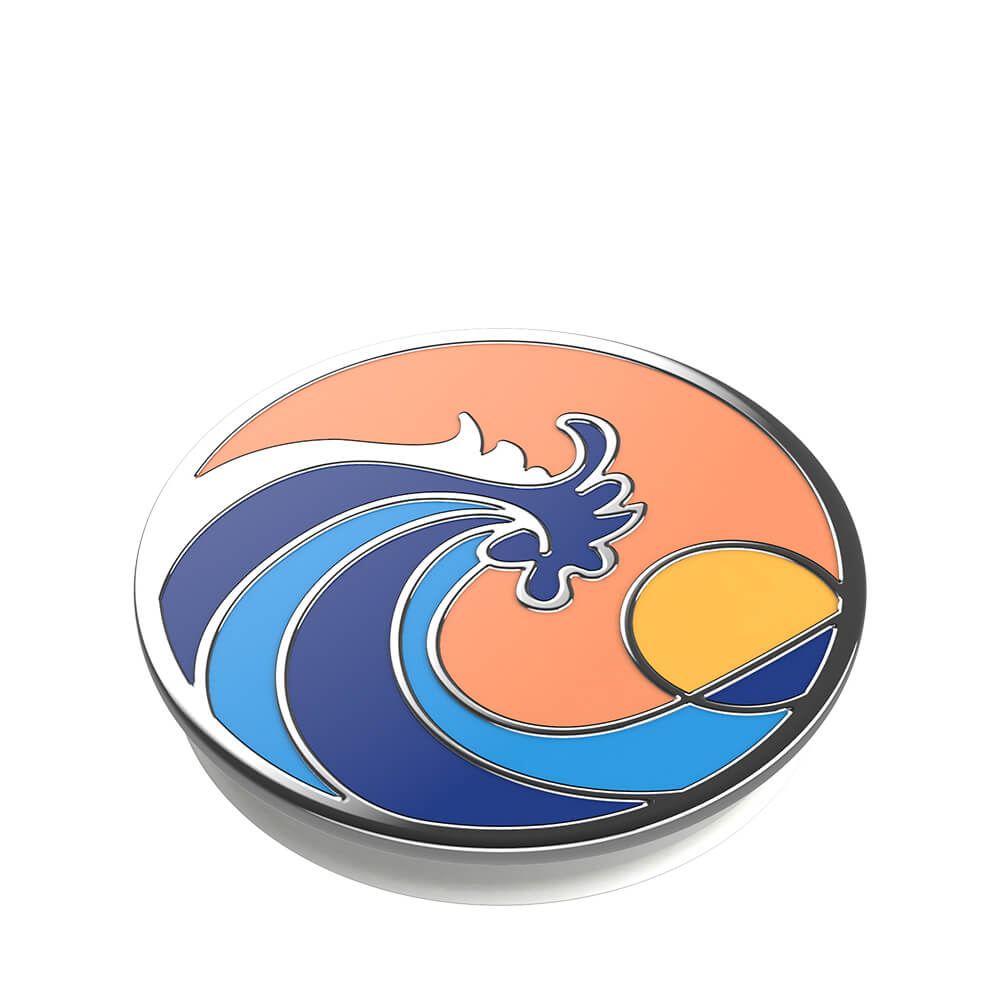 PopSockets POPSOCKETS Enamel Ride The Wave Coral Avtagbart Grip