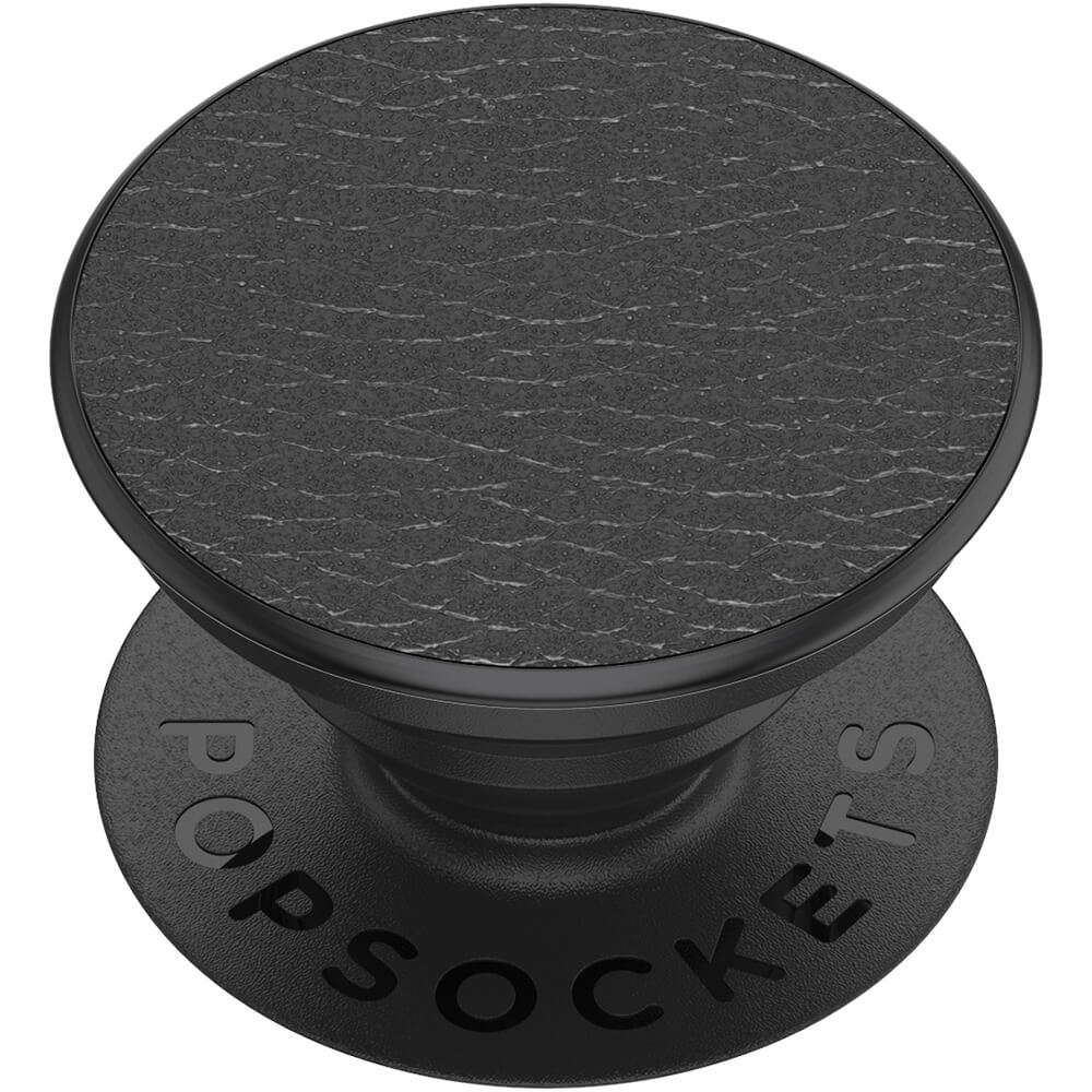 PopSockets POPSOCKETS Pebbled Vegan Leather Black Avtagbart Grip