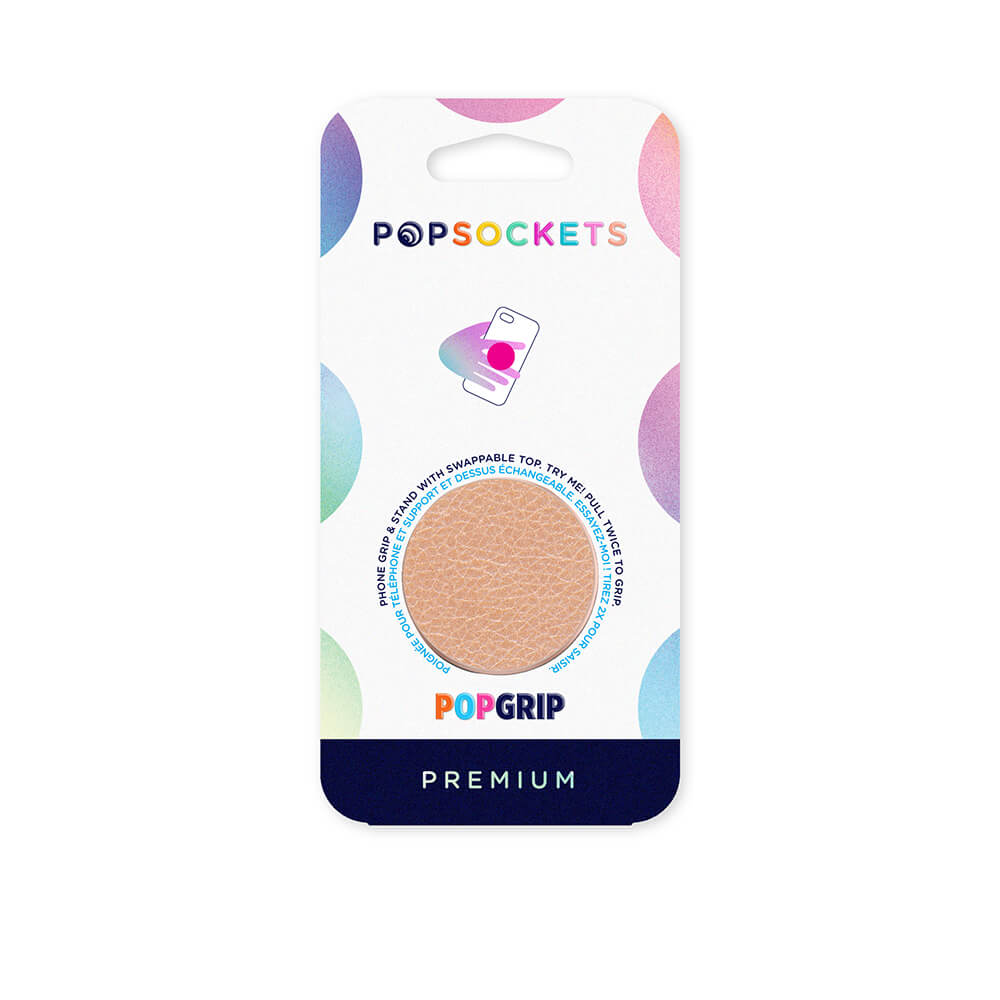 PopSockets POPSOCKETS Pebbled Vegan Leather Rose Gold Avtagbart Grip