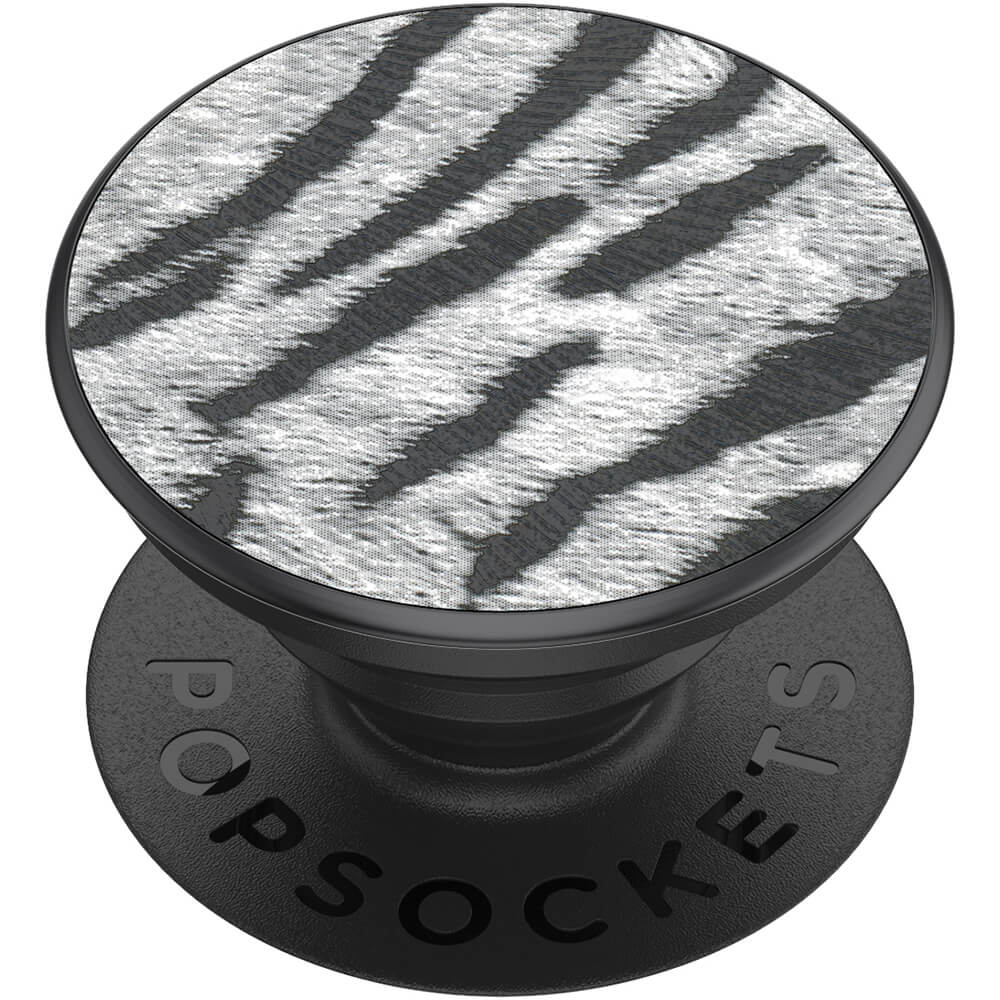 PopSockets POPSOCKETS Vegan Leather Zebra Avtagbart Grip