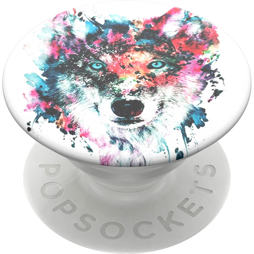 PopSockets POPSOCKETS Wolf Avtagbart Grip med Ställfunktion