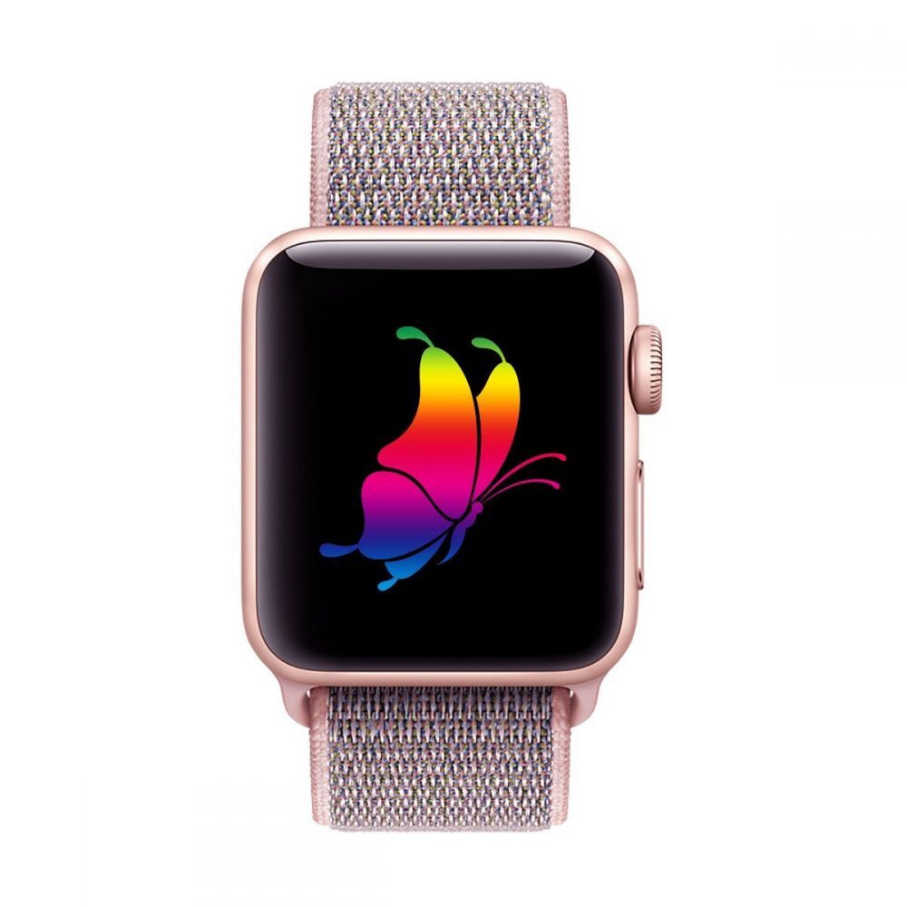 Tech-Protect Tech-Protect Nylon Apple Watch 4/5/6/7/8/SE (38/40/41mm) - Pink Sand