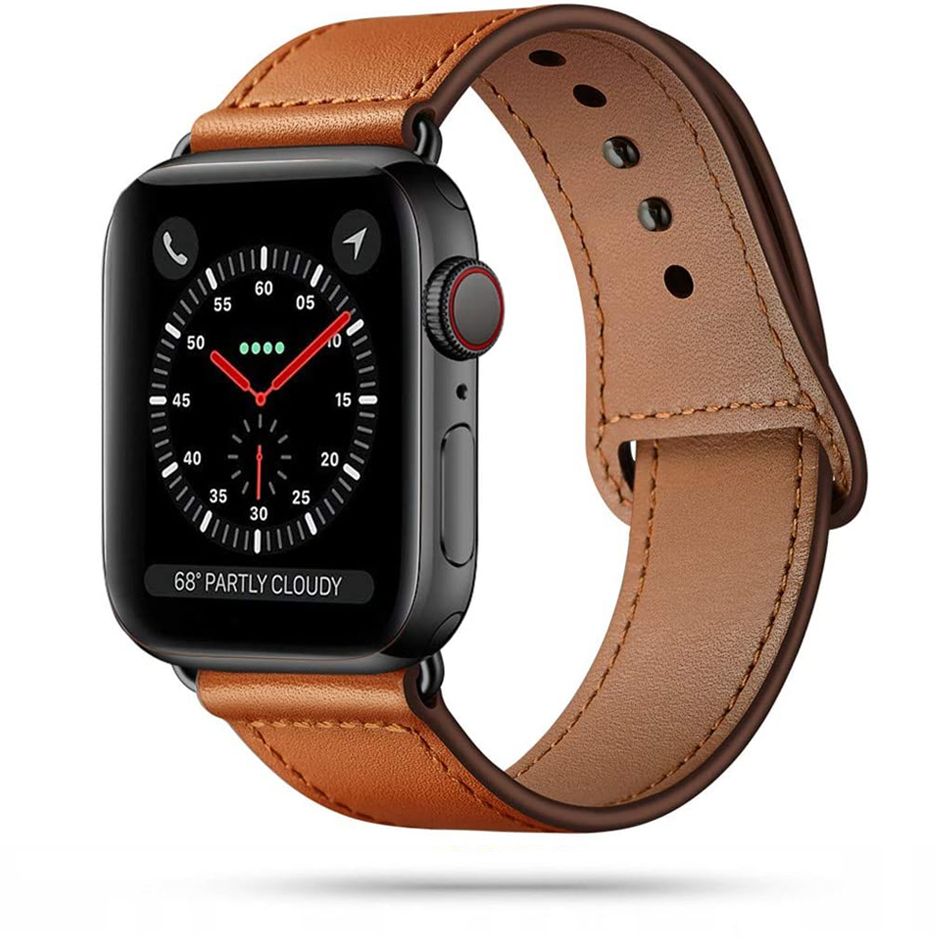 Tech-Protect Tech-Protect Leatherfit Apple Watch 4/5/6/7/8/SE/Ultra (42/44/45/49mm) - Brun