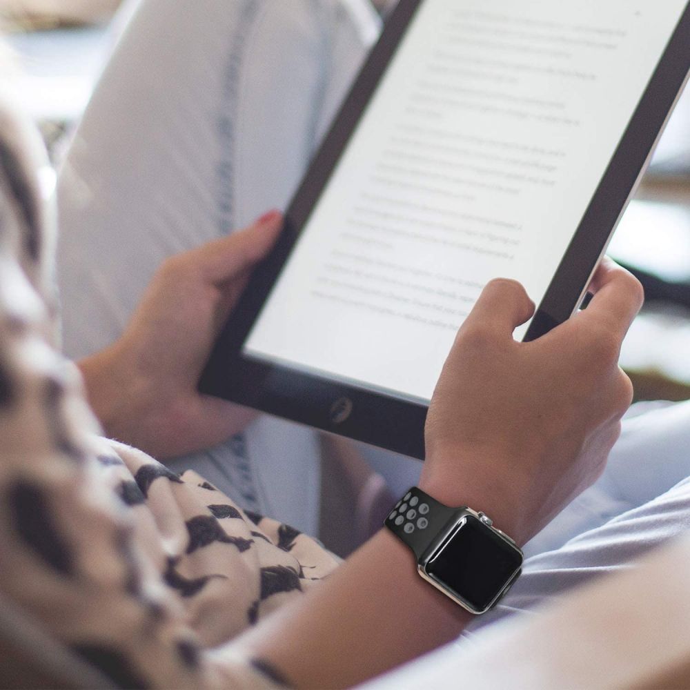 Tech-Protect Tech-Protect Softband Apple Watch 4/5/6/7/8/SE/Ultra (42/44/45/49mm) Svart/Grå