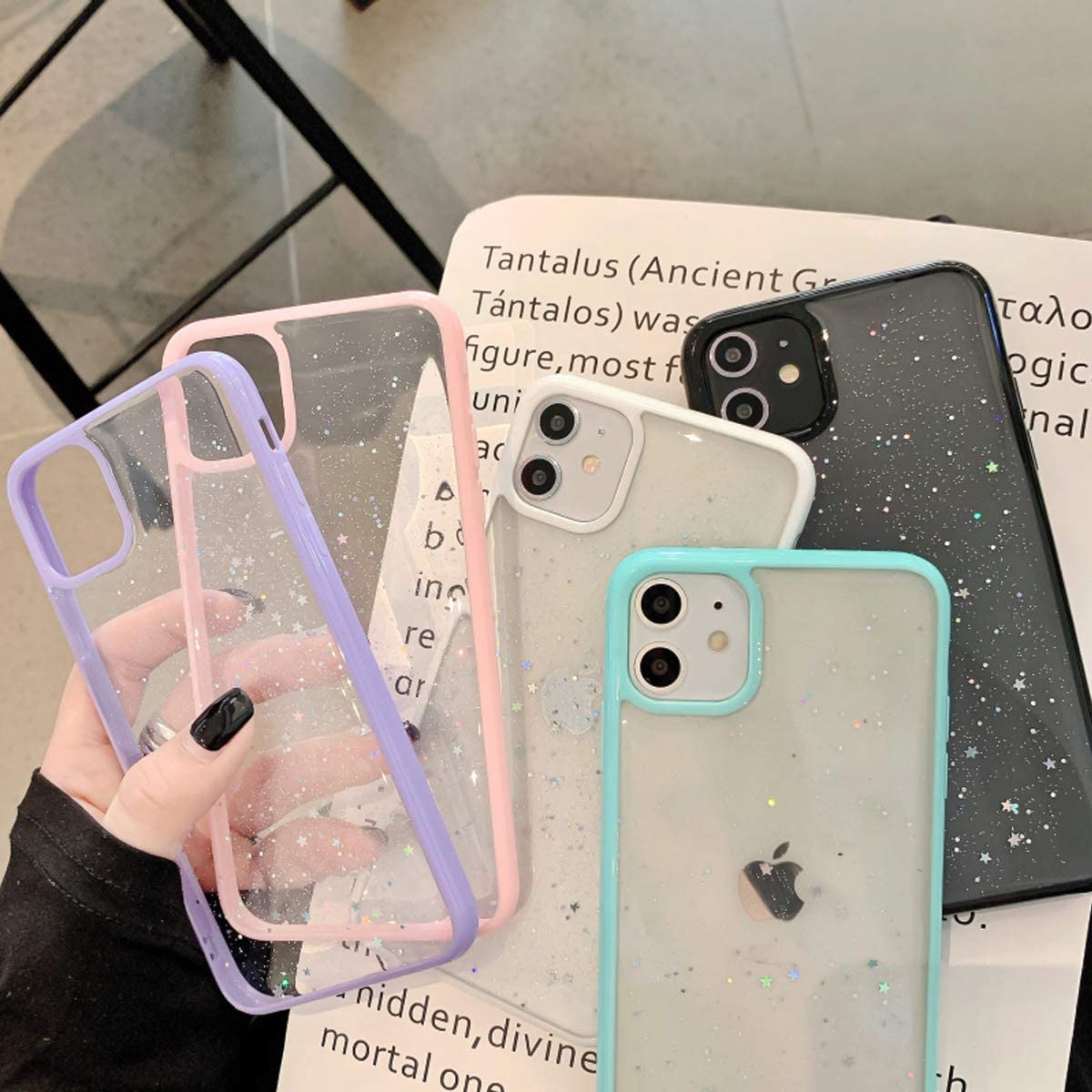 A-One Brand Bling Star Glitter Skal till iPhone 12 & 12 Pro - Lila