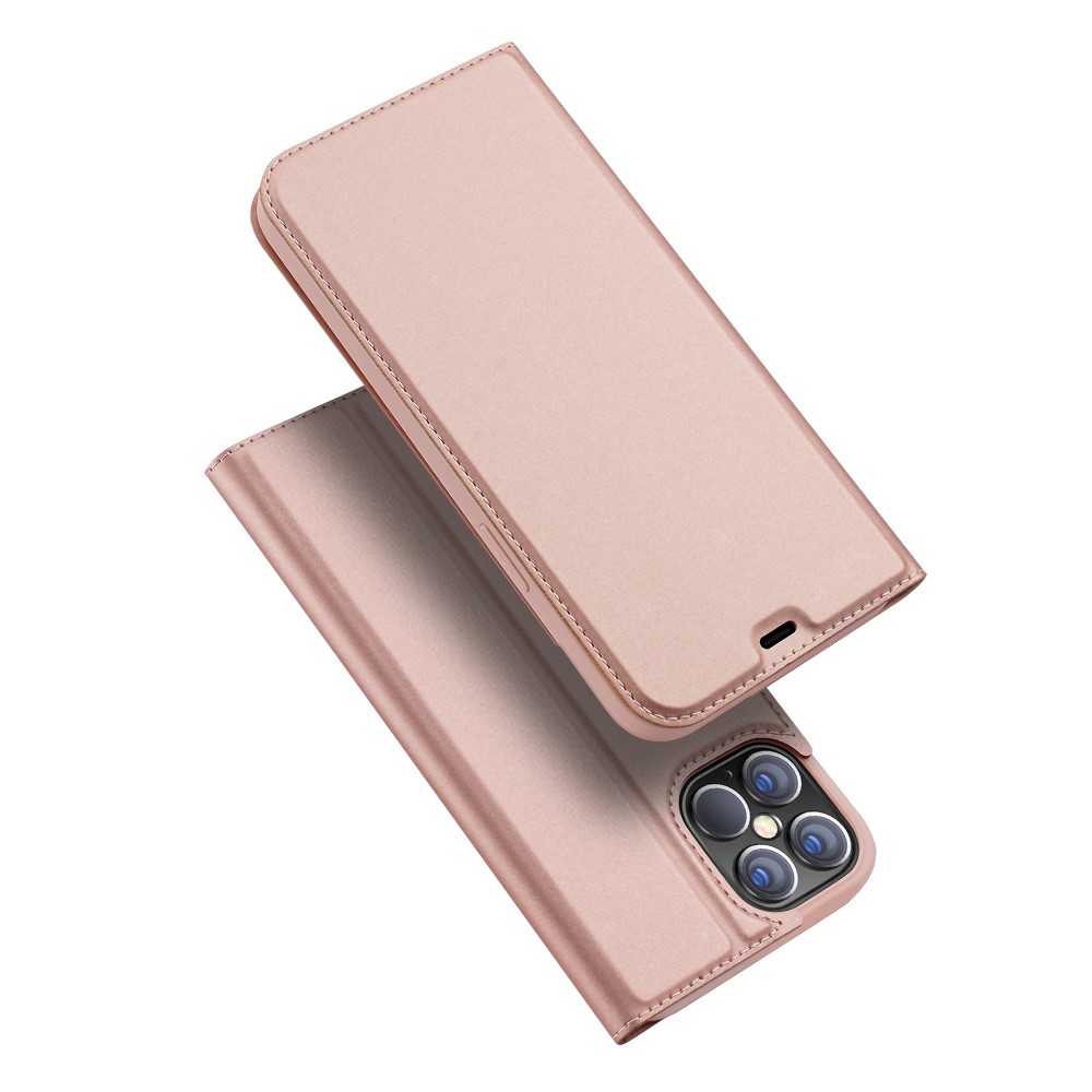 Dux Ducis Dux Ducis PU Läder Plånboksfodral iPhone 12 Pro Max - Rose Gold
