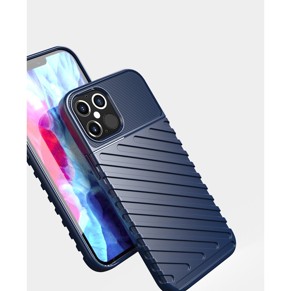 OEM Thunder Twill Texture iPhone 12 Pro Max Skal - Blå