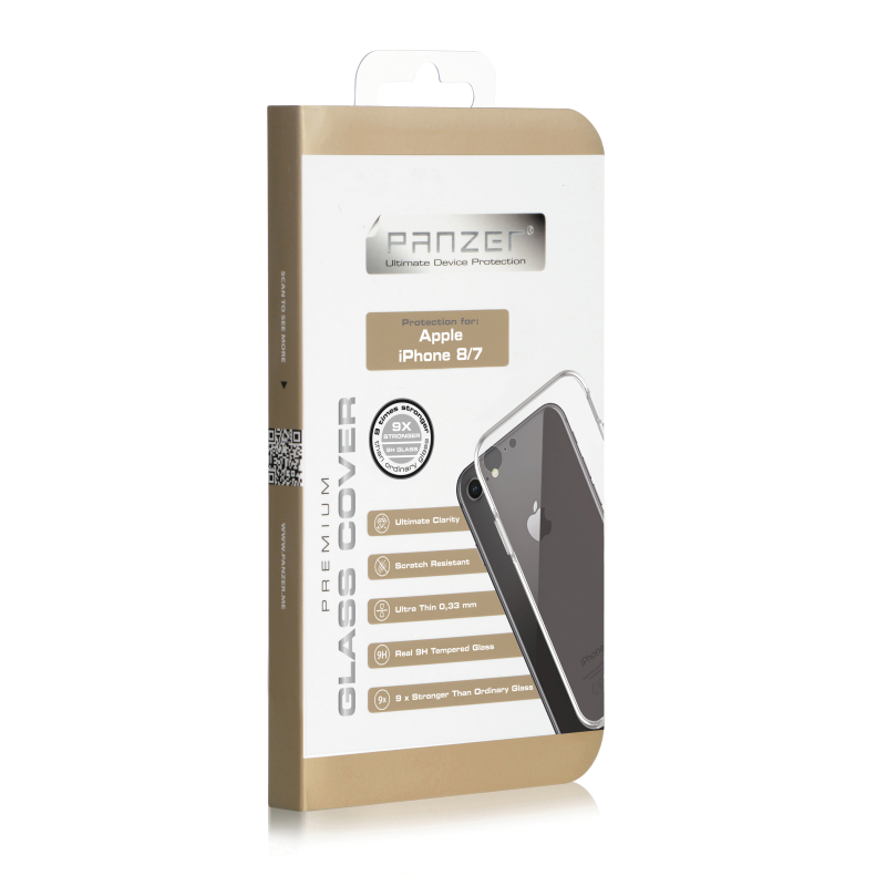 Panzer Panzer - Härdat Glas Skärmskydd Cover iPhone 8/7
