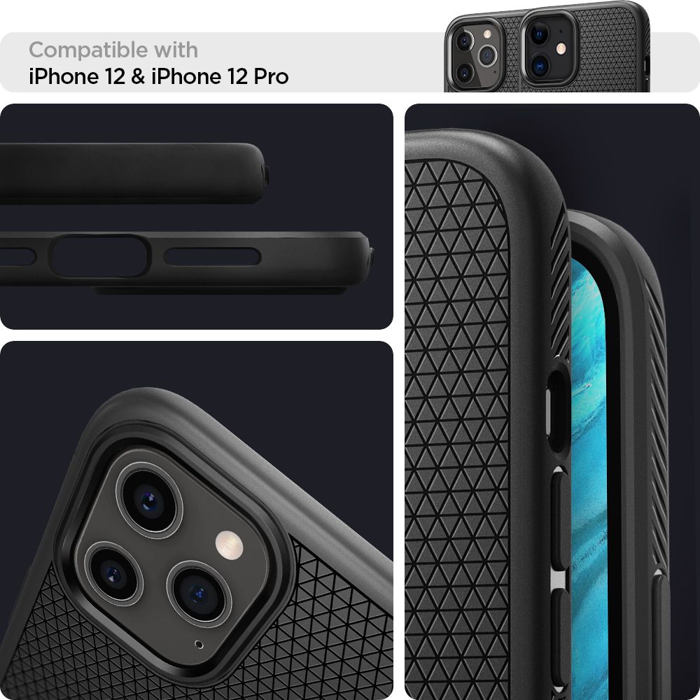 Spigen SPIGEN Liquid Air iPhone 12 & 12 Pro - Matte Black