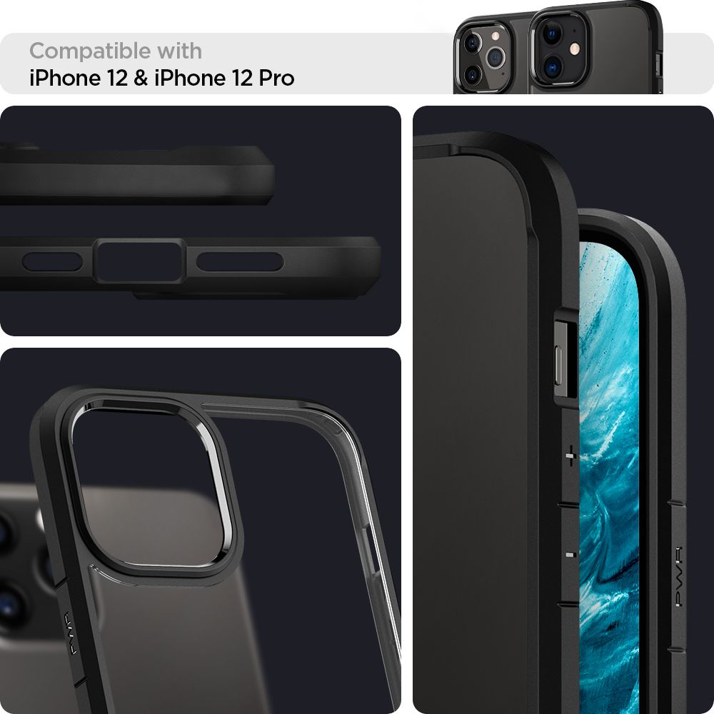Spigen SPIGEN Ultra Hybrid iPhone 12 & 12 Pro - Matte Black