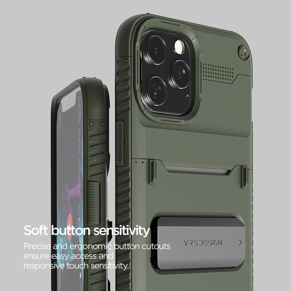 VERUS VRS DESIGN Damda QuickStand Skal iPhone 12 & 12 Pro - Grön