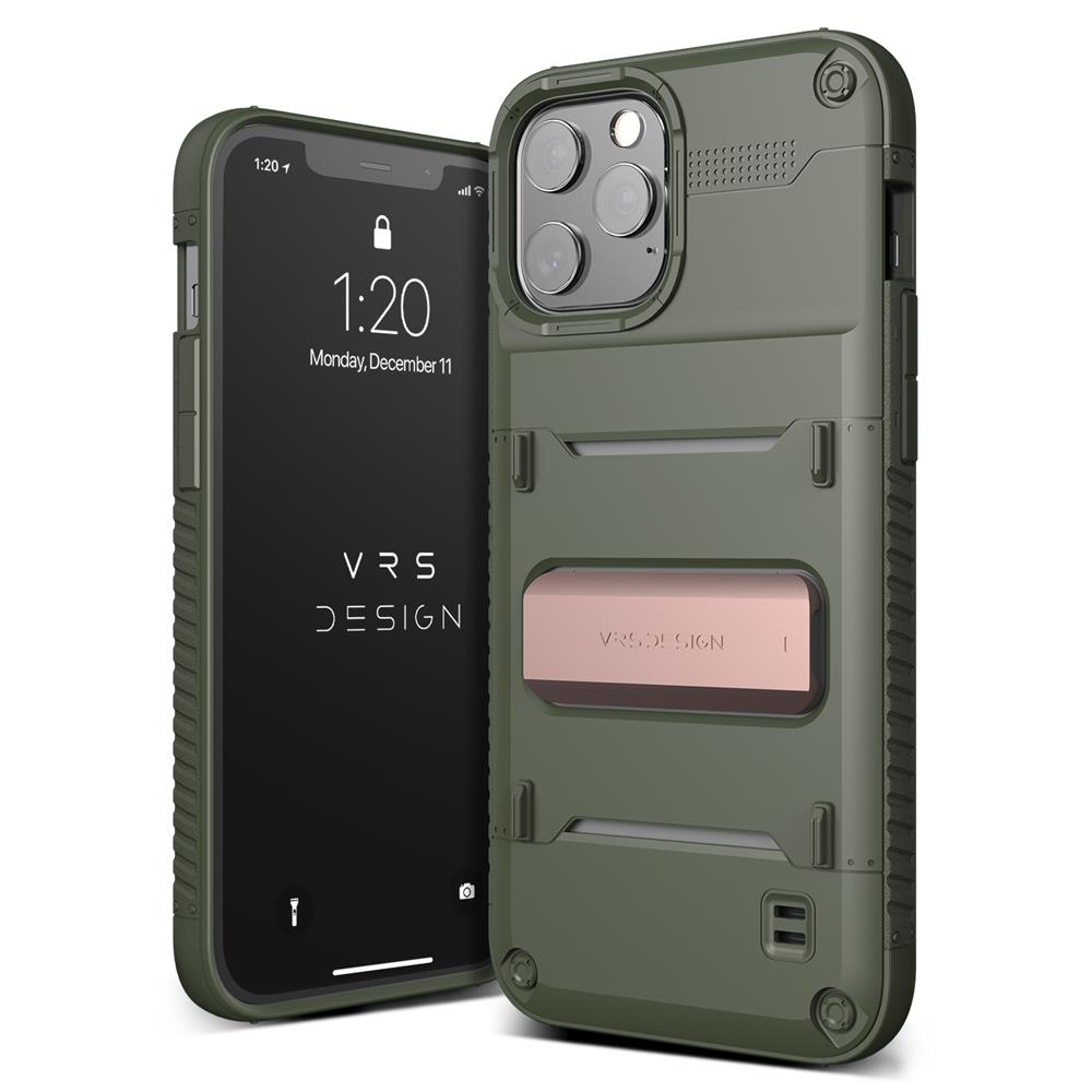VERUS VRS DESIGN Damda QuickStand Skal iPhone 12 & 12 Pro - Green Bronze