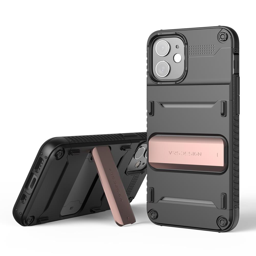 VERUS VRS DESIGN Damda QuickStand Skal iPhone 12 Mini - Bronze Svart