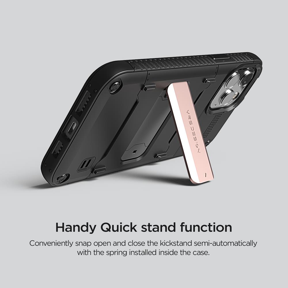 VERUS VRS DESIGN Damda QuickStand Skal iPhone 12 Mini - Bronze Svart