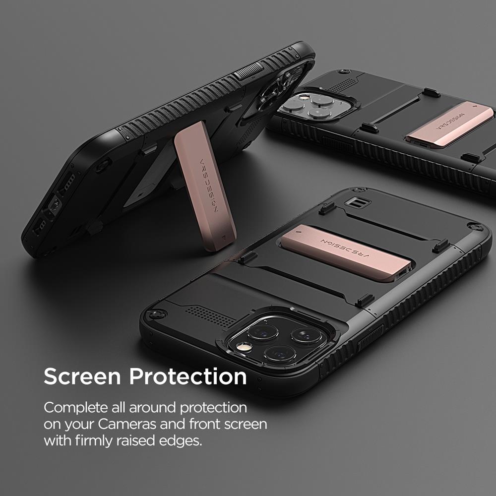 VERUS VRS DESIGN Damda QuickStand Skal iPhone 12 Mini - Bronze Svart