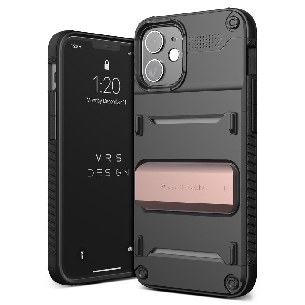 VERUS VRS DESIGN Damda QuickStand Skal iPhone 12 Mini - Bronze Svart