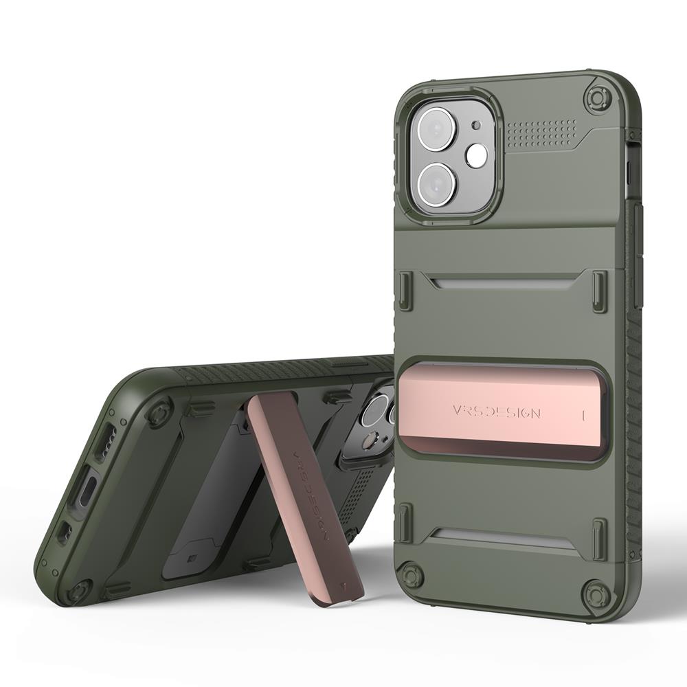 VERUS VRS DESIGN Damda QuickStand Skal iPhone 12 Mini - Bronze Grön