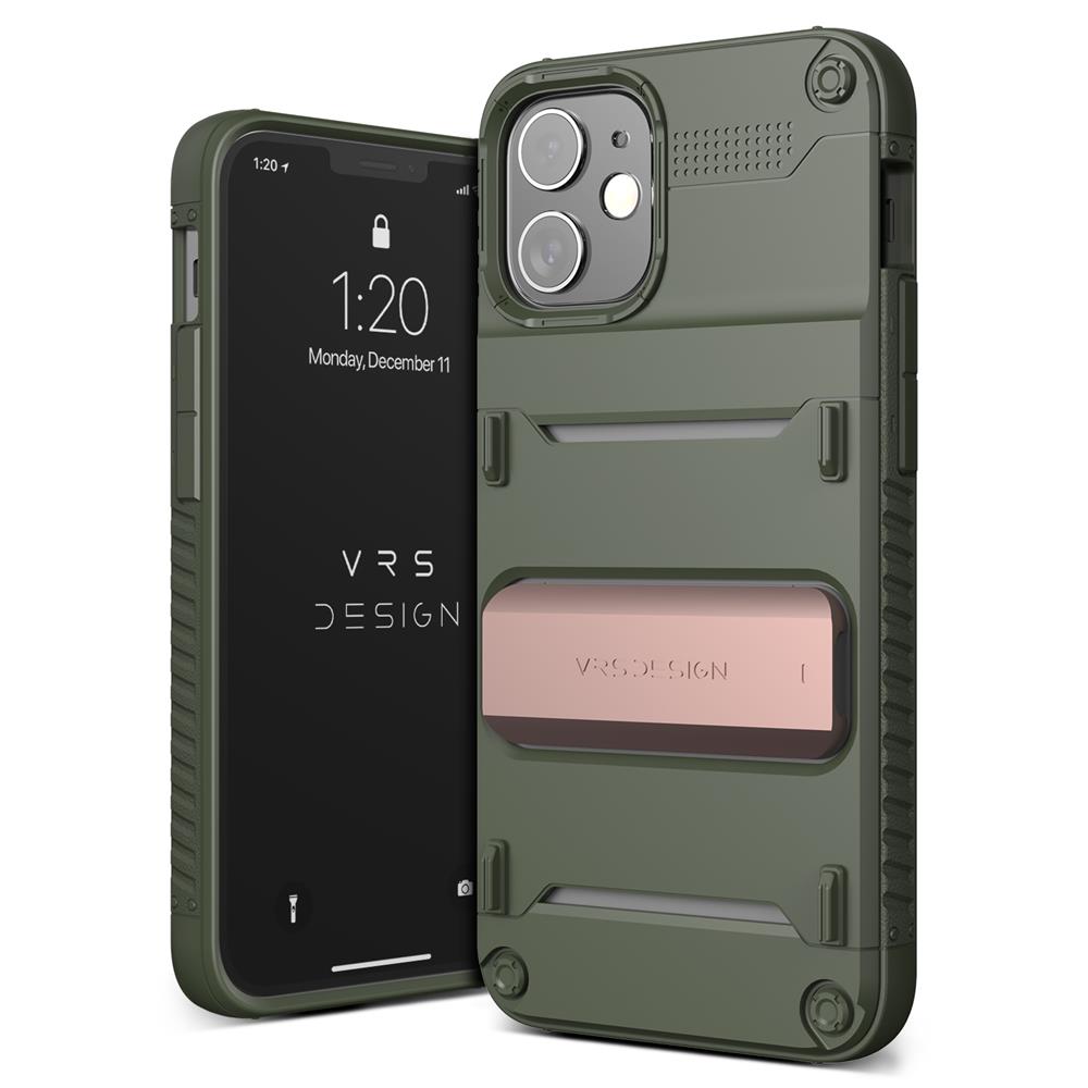 VERUS VRS DESIGN Damda QuickStand Skal iPhone 12 Mini - Bronze Grön