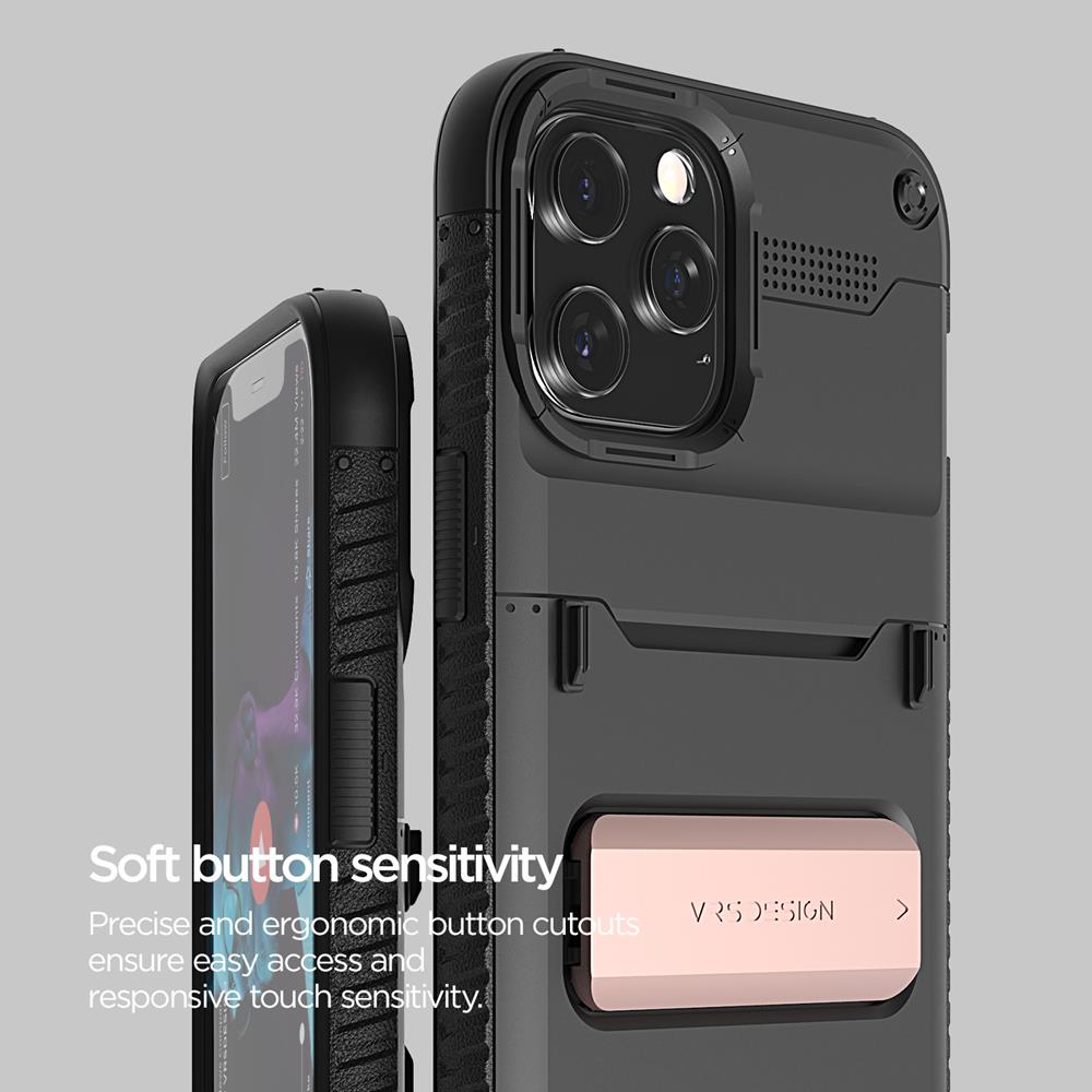 VERUS VRS DESIGN Damda QuickStand iPhone 12 Pro Max Skal - Svart Bronze