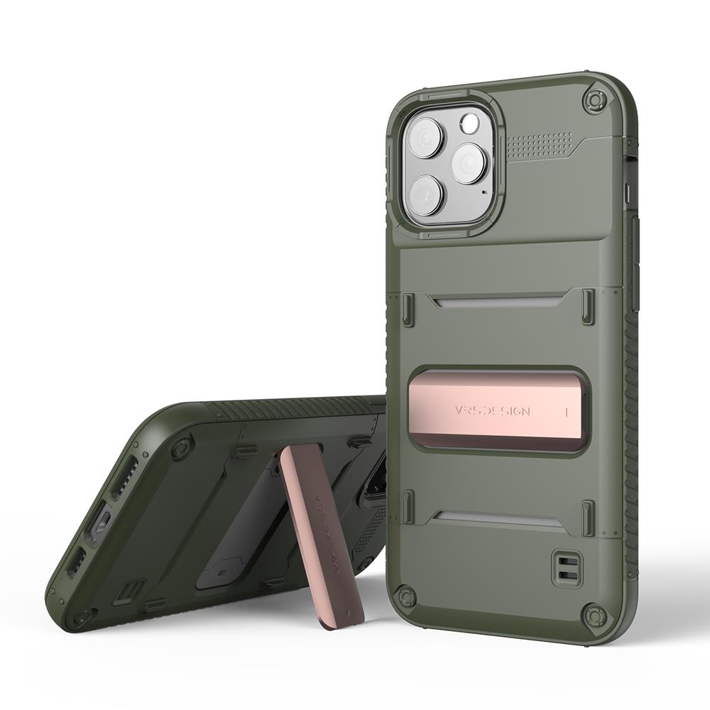 VERUS VRS DESIGN Damda QuickStand Skal iPhone 12 Pro Max - Grön Bronze