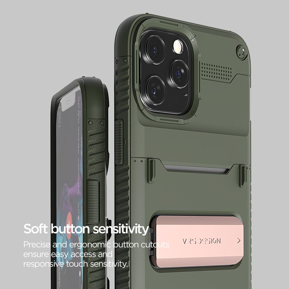 VERUS VRS DESIGN Damda QuickStand Skal iPhone 12 Pro Max - Grön Bronze