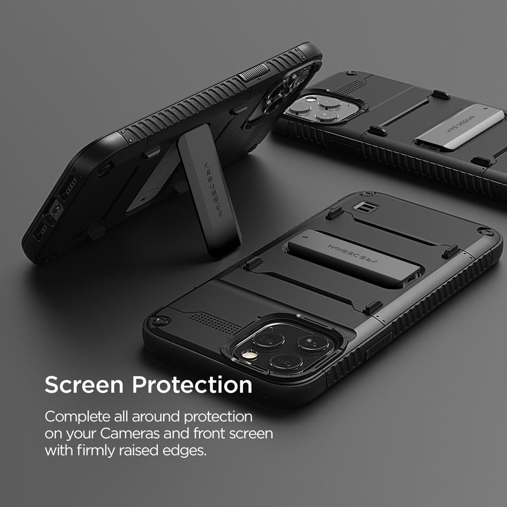 VERUS VRS DESIGN Damda QuickStand iPhone 12 Pro Max Skal - Svart