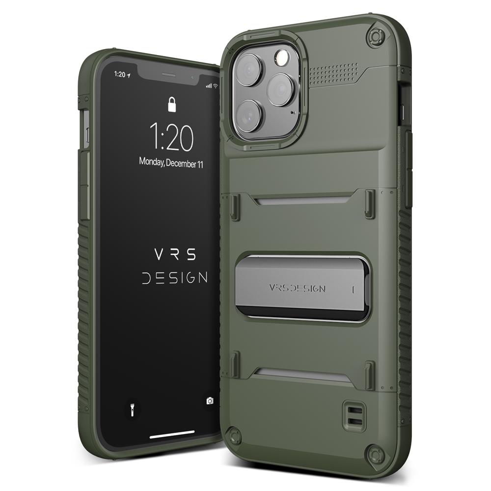VERUS VRS DESIGN Damda QuickStand iPhone 12 Pro Max Skal - Grön