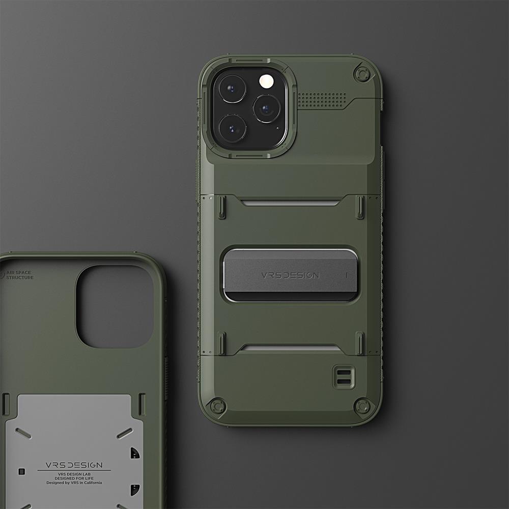 VERUS VRS DESIGN Damda QuickStand iPhone 12 Pro Max Skal - Grön