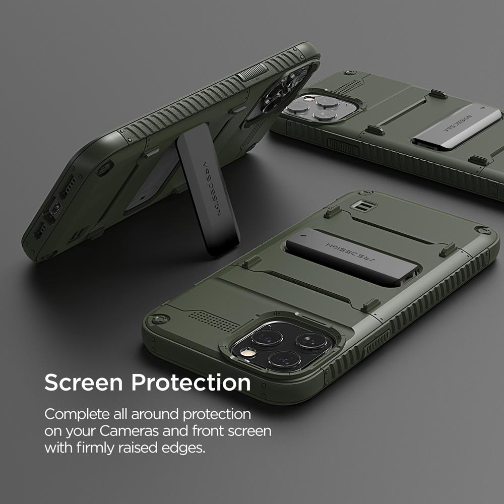 VERUS VRS DESIGN Damda QuickStand iPhone 12 Pro Max Skal - Grön