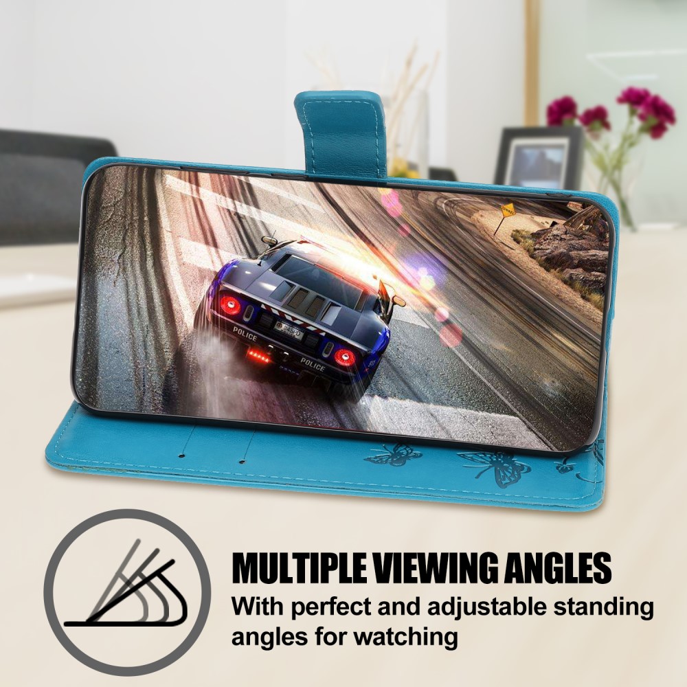 OEM Butterfly Plånboksfodral till Huawei P40 - Blå