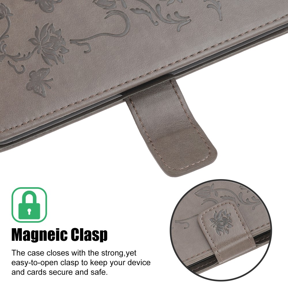 OEM Butterfly Plånboksfodral till Huawei P40 Pro - Grå