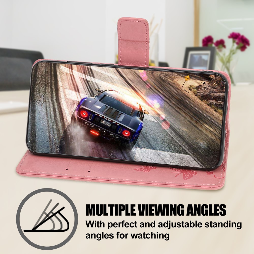 OEM Butterfly Plånboksfodral till Huawei P40 - Rosa