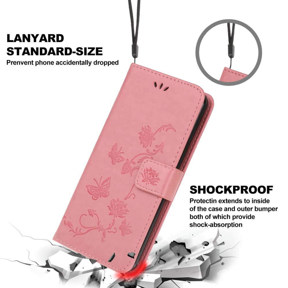OEM Butterfly Plånboksfodral till Huawei P40 - Rosa