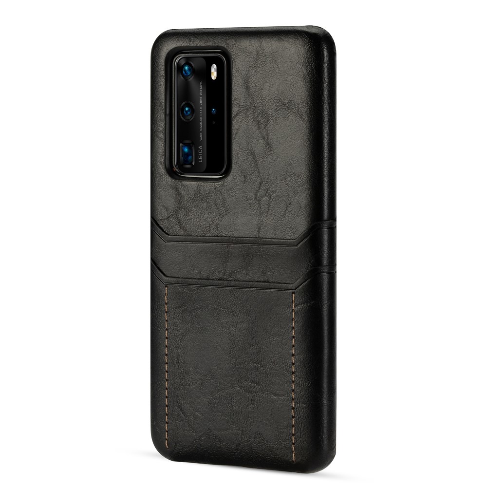 OEM Skal med kortplatser till Huawei P40 - Svart