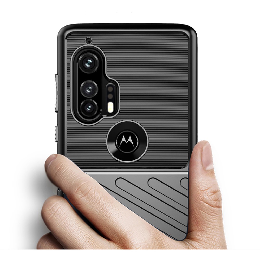 OEM Thunder Twill Texture Skal Motorola Edge Plus - Svart