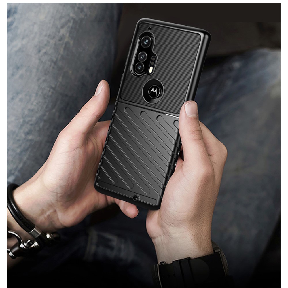 OEM Thunder Twill Texture Skal Motorola Edge Plus - Svart