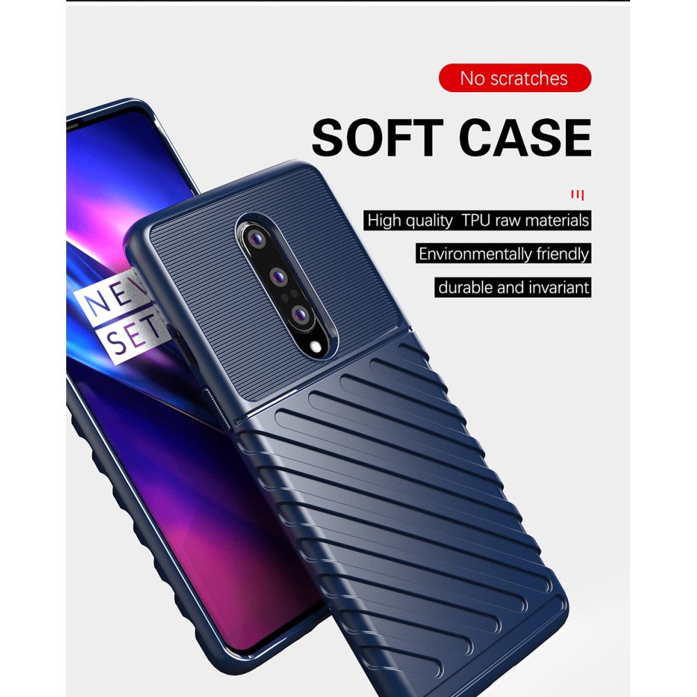 OEM Thunder Twill Texture Skal OnePlus 8 - Blå