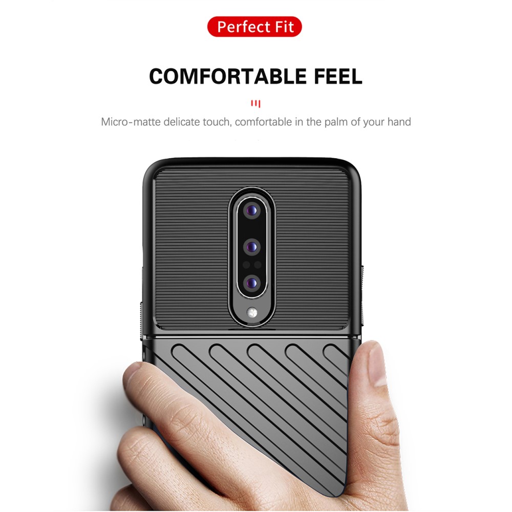 OEM Thunder Twill Texture Skal OnePlus 8 - Blå