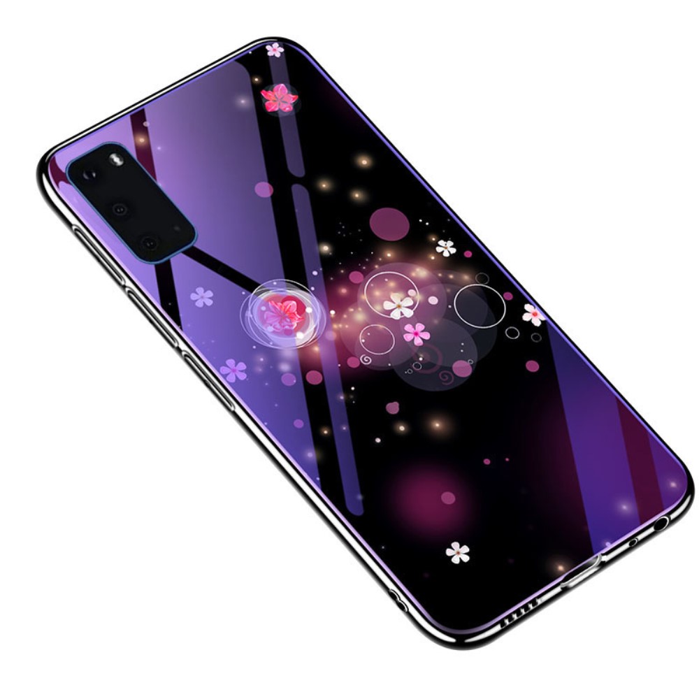 OEM Electroplating Mobilskal för Galaxy S20 Plus- Bubbles & Flowers
