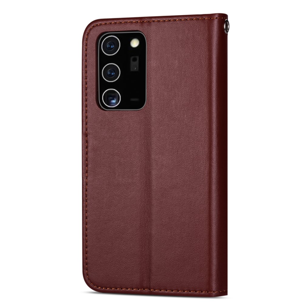 OEM Leather Fodral Till Samsung Galaxy Note 20 Ultra - Brun