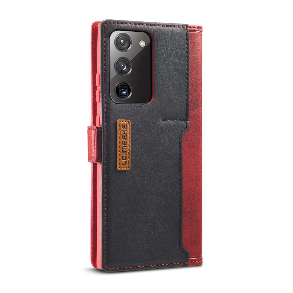 LC.imeeke LC.IMEEKE Leather Fodral Till Samsung Galaxy Note 20 - Röd