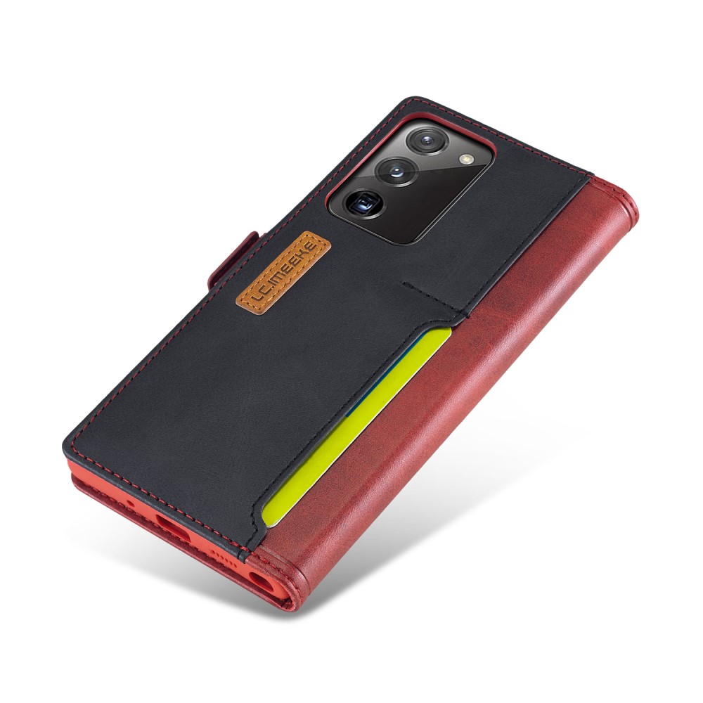 LC.imeeke LC.IMEEKE Leather Fodral Till Samsung Galaxy Note 20 - Röd