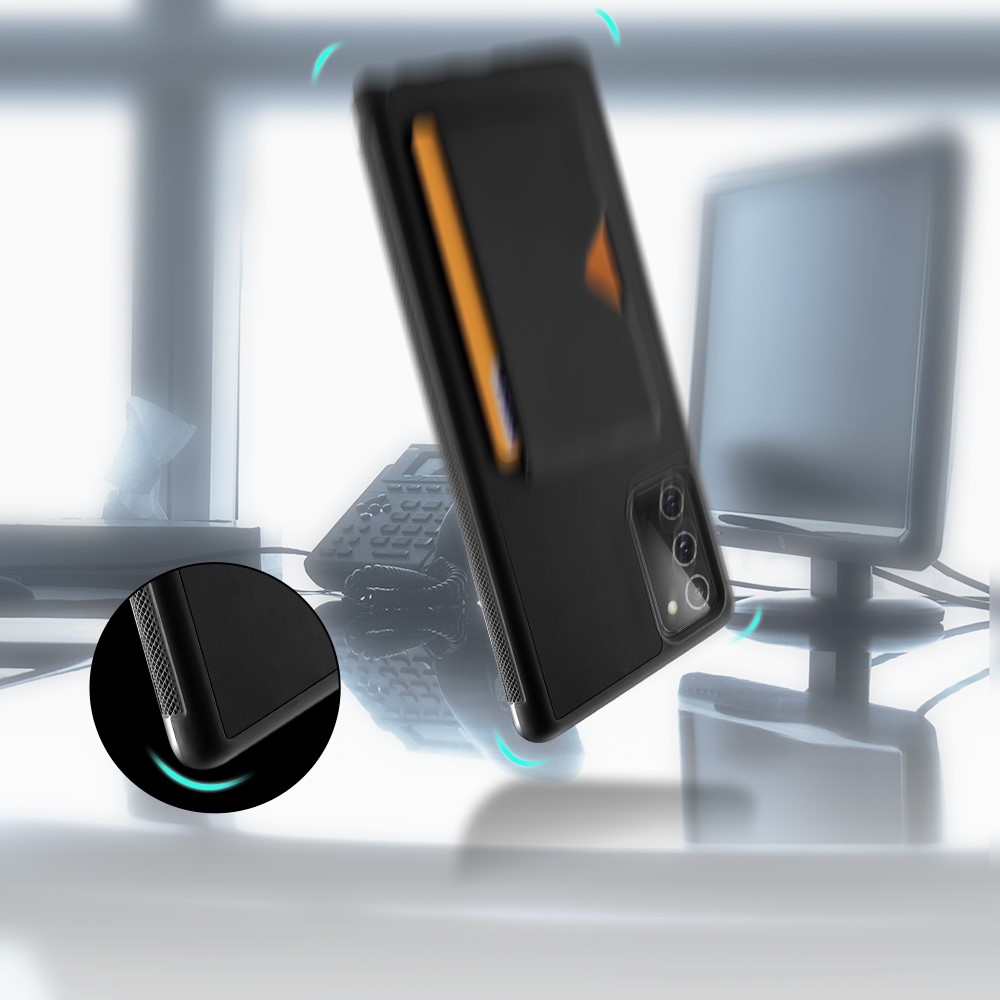 Dux Ducis DUX DUCIS Card Slot PU Leather Skal Till Galaxy Note 20 - Svart