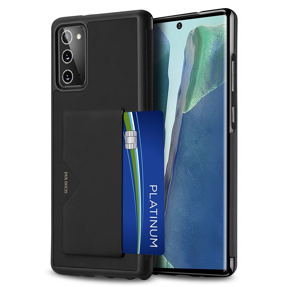 Dux Ducis DUX DUCIS Card Slot PU Leather Skal Till Galaxy Note 20 - Svart